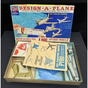 Rare Vintage 1960 Pyro 1/48 Scale Design A Plane Jet Fighter Series Kit